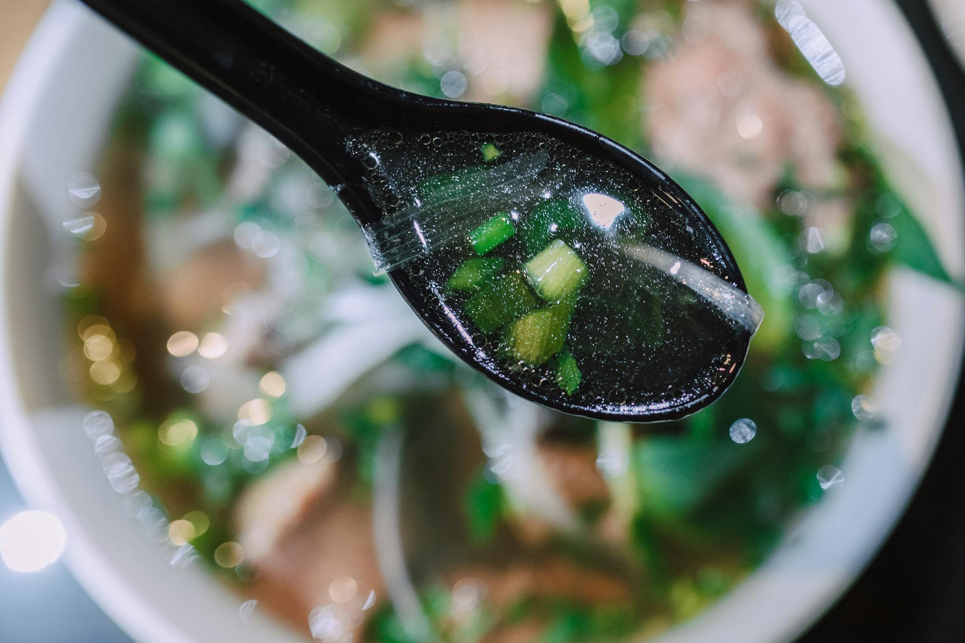 close up shot of a plastic spoon