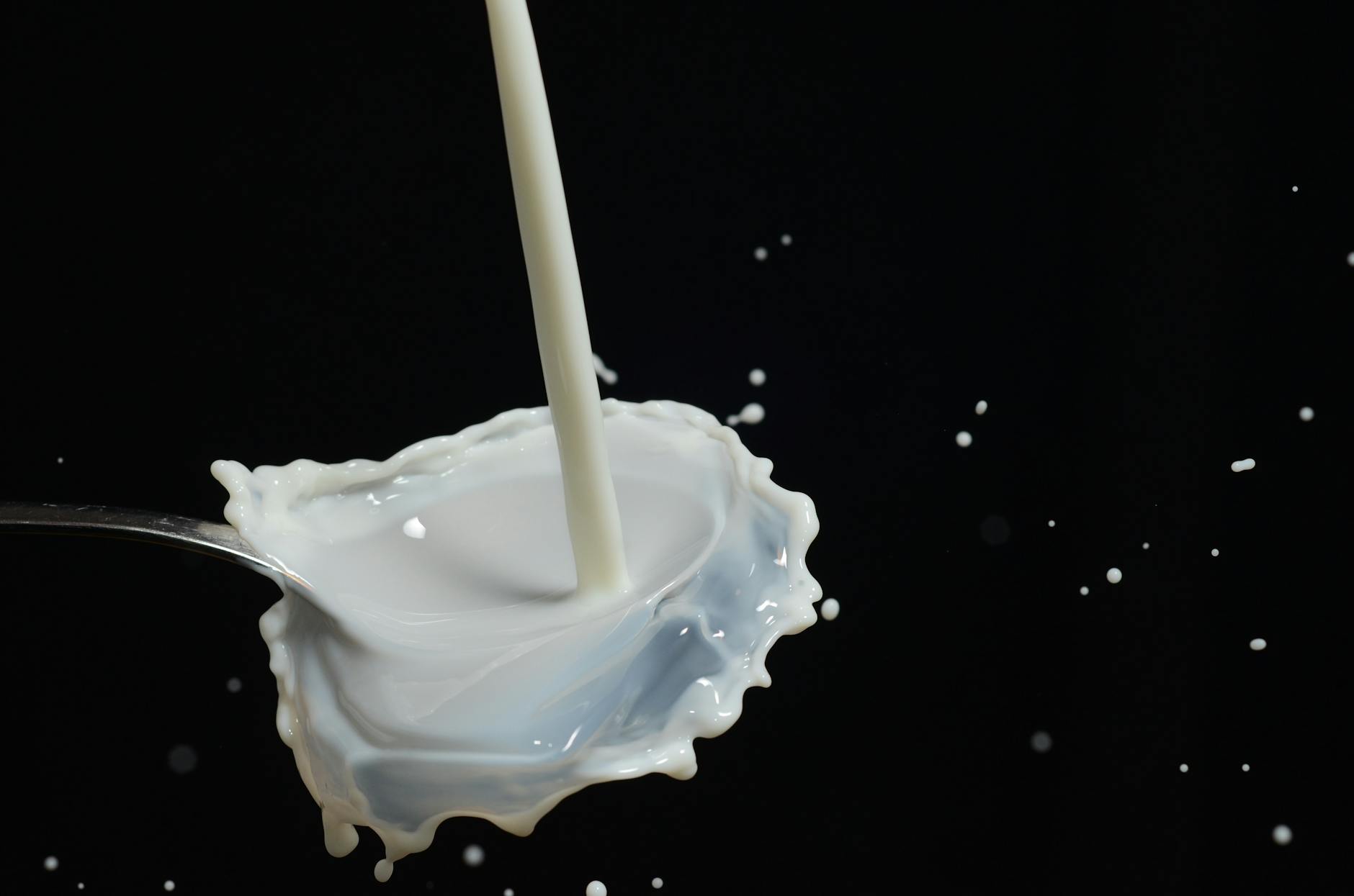 white liquid on stainless steel spoon